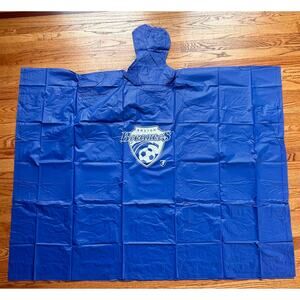 Boston Breakers Blue Aqua Sheen Adult Rain Poncho *New w Tags*